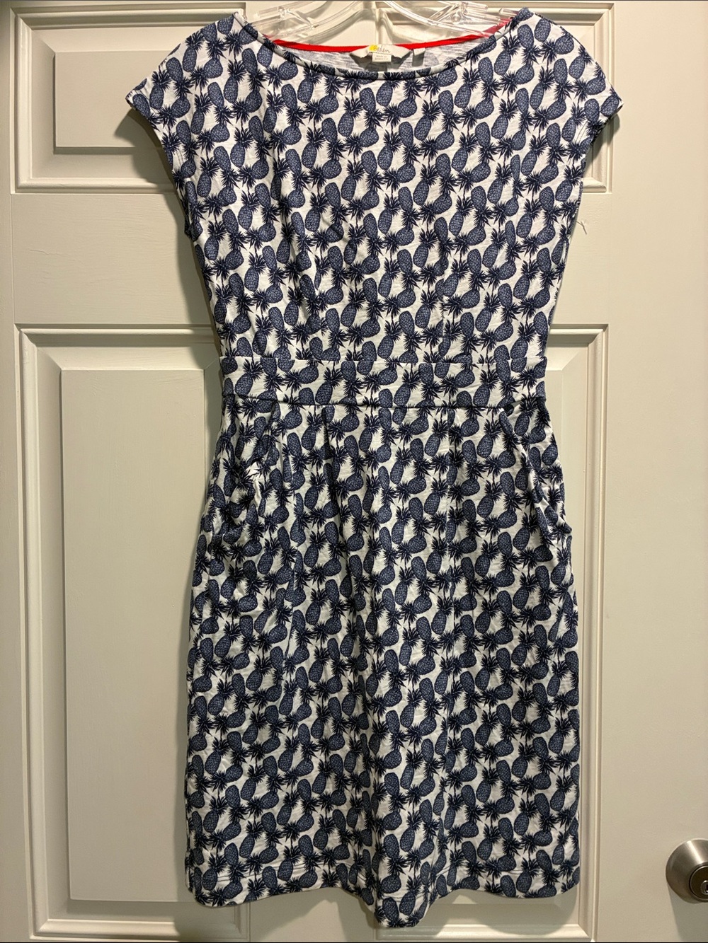 Boden pineapple Florrie jersey dress, US2
